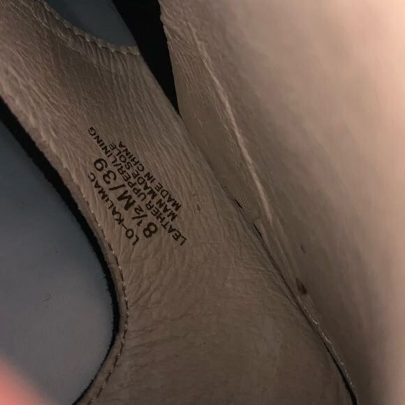 Louise Et Cie Black & Gold Ankle Strap Heels 3.5" Stiletto Open Toe Womens Size - Picture 4 of 6